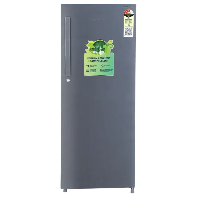 croma 215L 3 star Direct Cool Single Door Refrigerator - CRLR215DCD008903 - Criss cross metallic grey