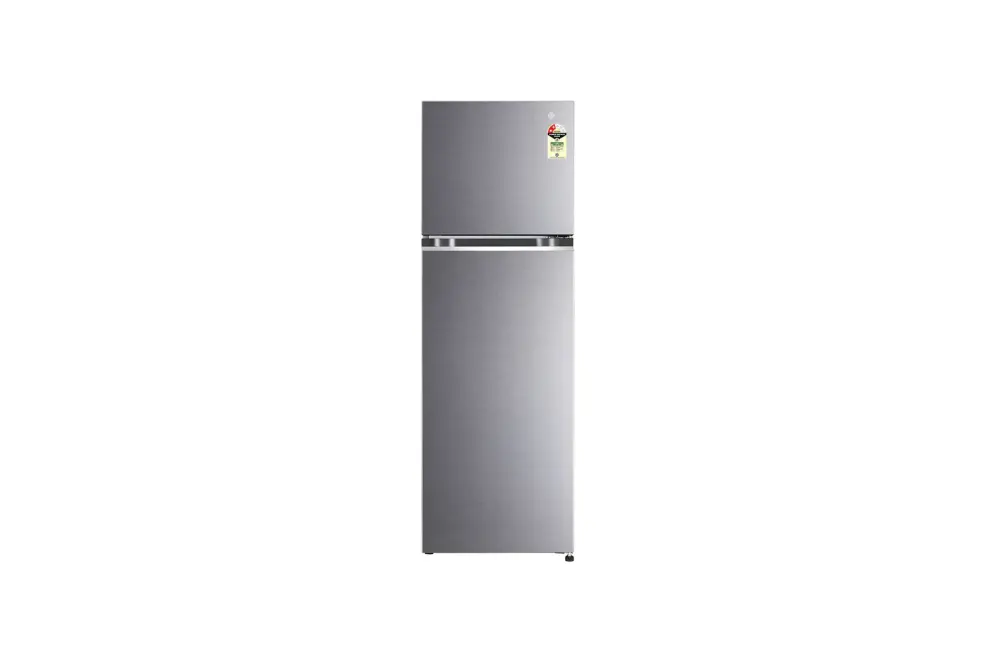 LG 272L Double Door Refrigerator, Smart Diagnosis™, Dazzle Steel Finish, 2 Star GL-N312SDSY