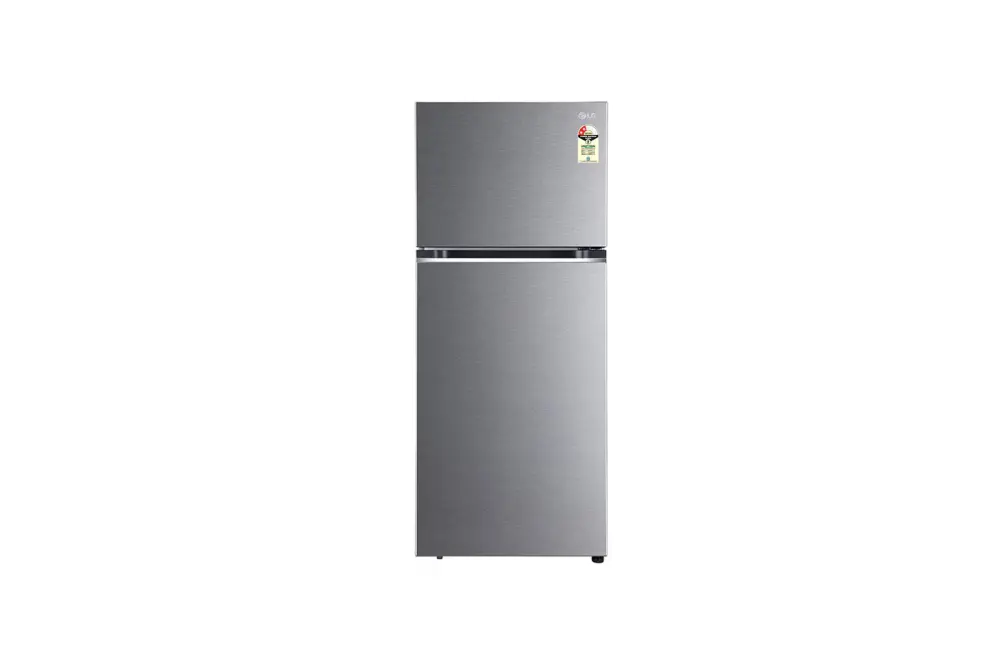 LG 322L Double Door Refrigerator, Smart Diagnosis™, Dazzle Steel Finish, 2 Star GL-N312SDSY