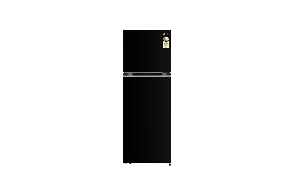 LG 343L Double Door Refrigerator, Convertible, Smart Inverter Compressor, Auto Smart Connect, Ebony Sheen Finish, 2 Star GL-382SESY