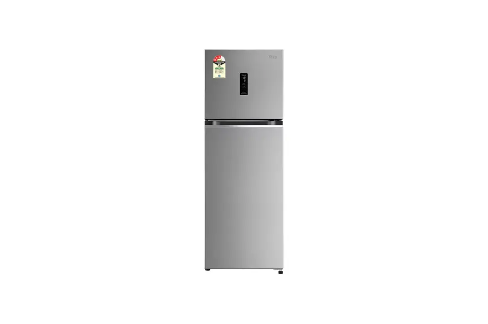 LG 246L Double Door Refrigerator (Wi-Fi Convertible), Door Cooling+, Shiny Steel Finish, 3 Star GL-T262TPZX