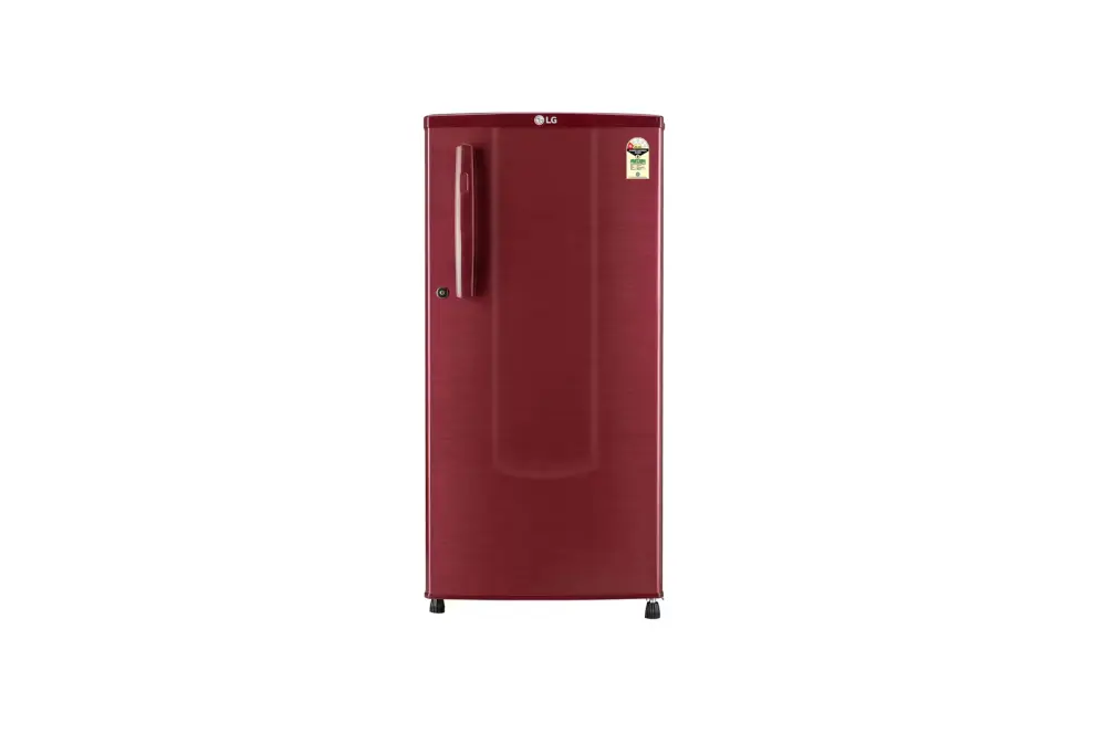 LG 180L Single Door Refrigerator, Anti-Bacterial Gasket, Peppy Red Finish, 1 Star GL-B181OPRB