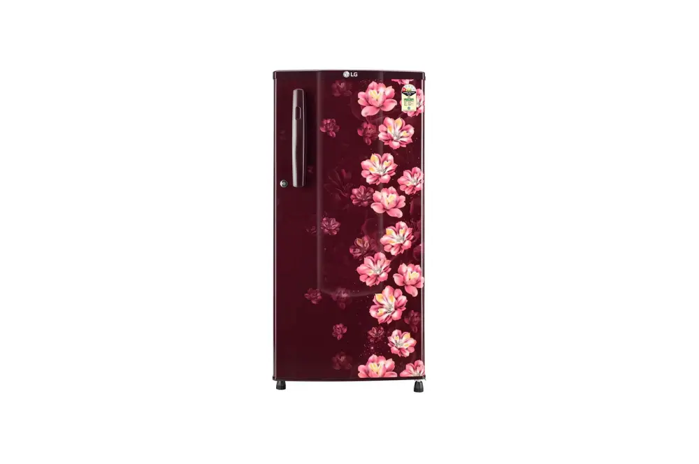 LG 185L, 1 Star, Scarlet Jasmine Finish, Direct Cool Single Door Refrigerator GL-B181OSJB