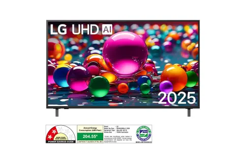 LG 139 cm (55) 4K UHD AI TV (UA8350), α7 AI Processor Gen8, FILMMAKER MODE™, with Dolby Atmos 2025