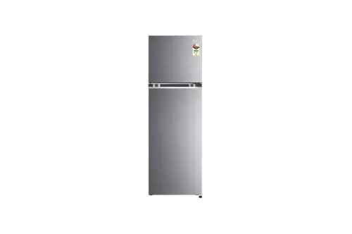 LG 272L Double Door Refrigerator, Smart Diagnosis™, Dazzle Steel Finish, 2 Star GL-N312SDSY