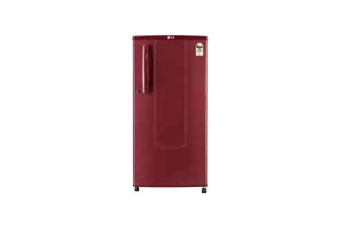 LG 180L Single Door Refrigerator, Anti-Bacterial Gasket, Peppy Red Finish, 1 Star GL-B181OPRB