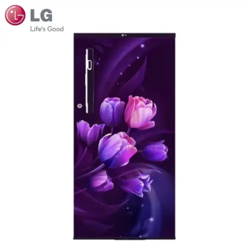 LG 185L, 1 Star, Purple Tulip Finish, Direct Cool Single Door Refrigerator GL-B199OPTB